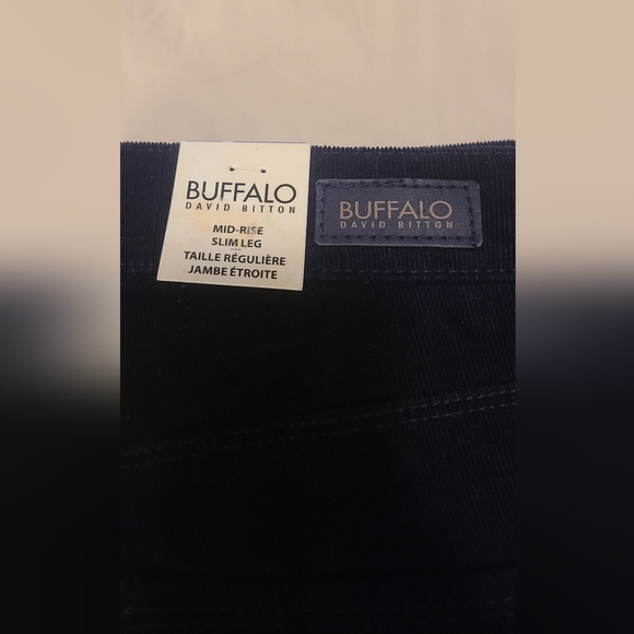 New! Retro Blue navy BUFFALO David Bitton pants WOMEN Size 4 - Picture 2 of 5